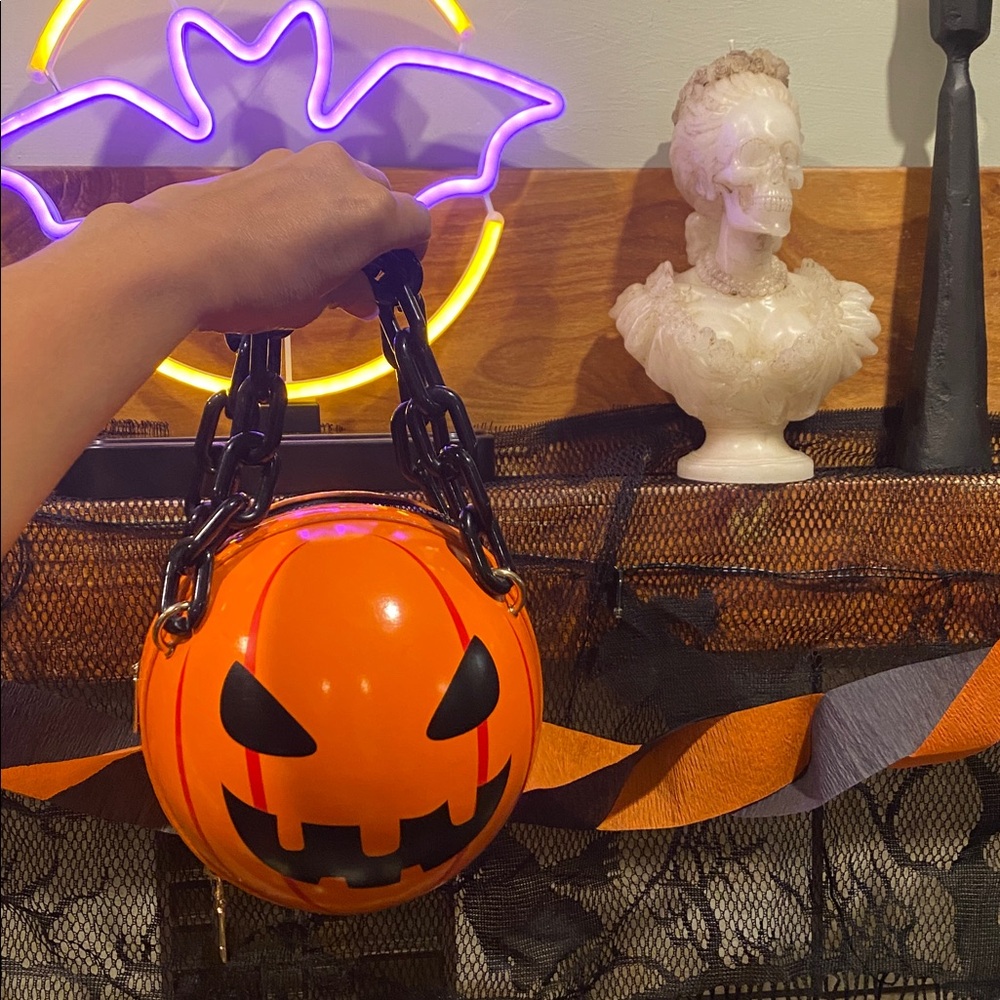 Orange Pumpkin Halloween Handbag